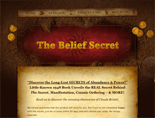 Tablet Screenshot of beliefsecret.com